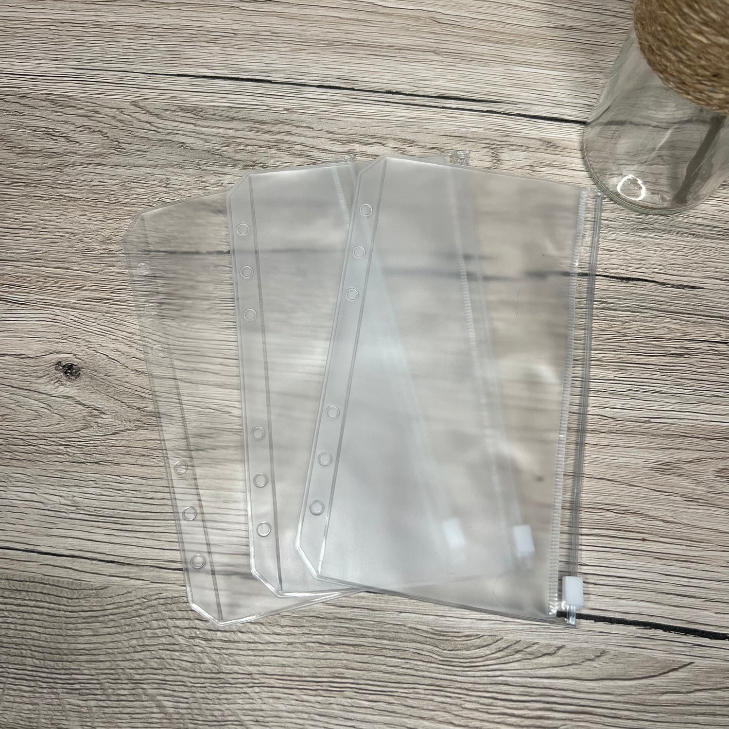 Lot de 3 pochettes zip A6